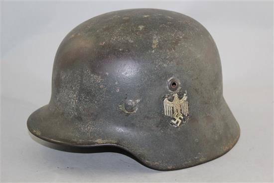 A German Third Reich M40 army helmet,